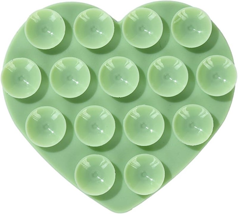 Yellow Green Silicone Suction Phone Case Adhesive Mount Strong Grip Holder for Video - Image 1